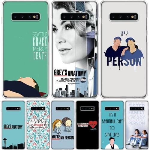 Greys Anatomy Phone Case for Samsung Galaxy S10 S20 Ultra Note 10 9 8 S9 S8 S7 J4 J6 J8 Plus Lite + Popular Cover Capa