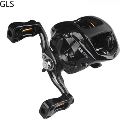 GLS 2021 New Gear Ratio 6.5:1 High Speed 10KG Max Drag Comfort knob Baitcasting Reel Magnetic Brake System Fishing Reel