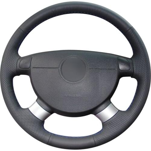 Hand-stitched DIY PU Artificial Leather Car Steering Wheel Cover for Chevrolet Lova Chevrolet Aveo Buick Excelle Daewoo Gentra