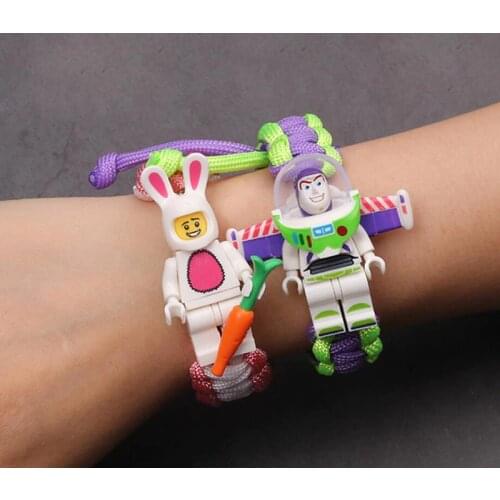Toy Story 4 Woody Buzz Lightyear Bracelet Avengers Endgame Iron Man Siderman Bracelet Building Blocks Actiefiguren Kinderen Gift