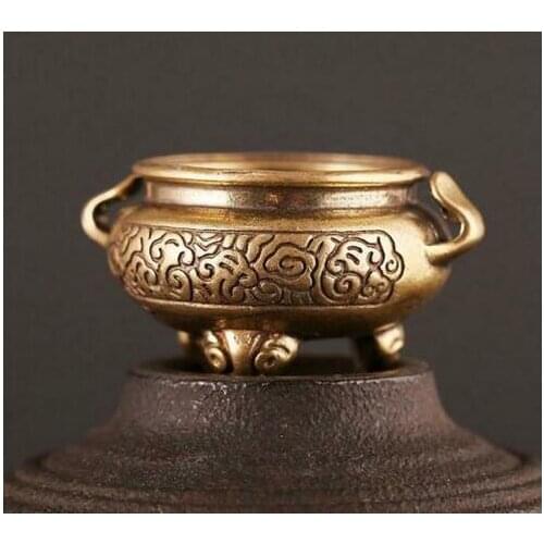 China Brass Ding Furnace Small Statue Ornaments