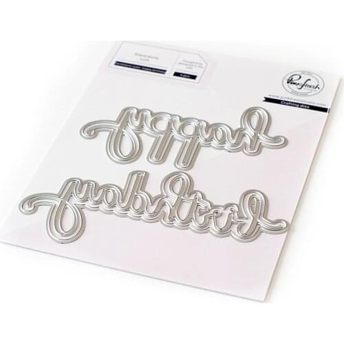 2020 Metal Cutting dies happy birthday cut Scrapbooking Paper Craft Handmade Card Punch Art Cutter Decorative