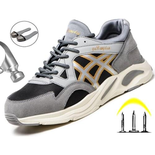 Male Industrial Footwear Working Shoe Winter Work Safety Boots for Men Steel Toe Puncture Proof Indestructible