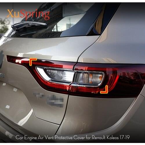 For Renault Koleos 2016 2017 2018 2019 Car Rear Light Lamp Cover Garnish Trim Sticker Car Styling