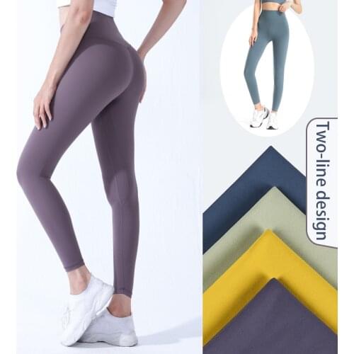 Naked-Feel Two-line design High Waist Yoga Tights Leggings Fitness Pants For Women Anti-Sweat Workout Pants Gym Sports Clothing