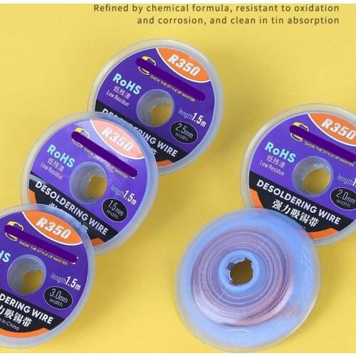 Desoldering Braid Welding Solder Remover Wick Wire Lead Cord Flux BGA Repair Tool