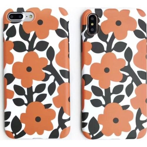 PEIPENG For iPhone 7 7Plus 6 6S 6Plus 8 8Plus X XR XS Max TPU Simple fun Art flowers Silicone soft shell Anti-fall Phone case