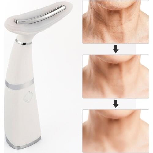 3 Colors Neck Beauty Device LED Photon Therapy Skin Care EMS lifting neck face Skin Tightening Anti Wrinkle face massager