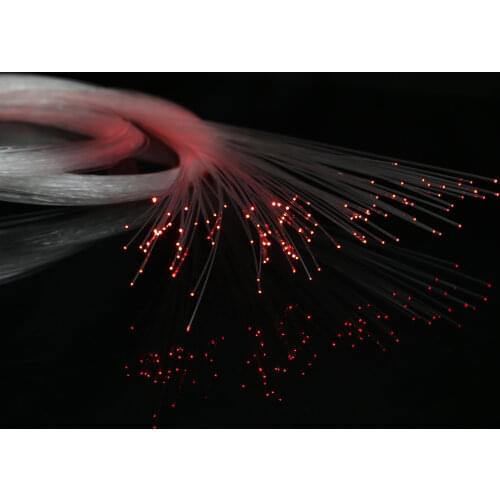 For home decoration lightings optic fiber cable end glow plastics 0.75mmx150pcsx2m clear optical fiber light line