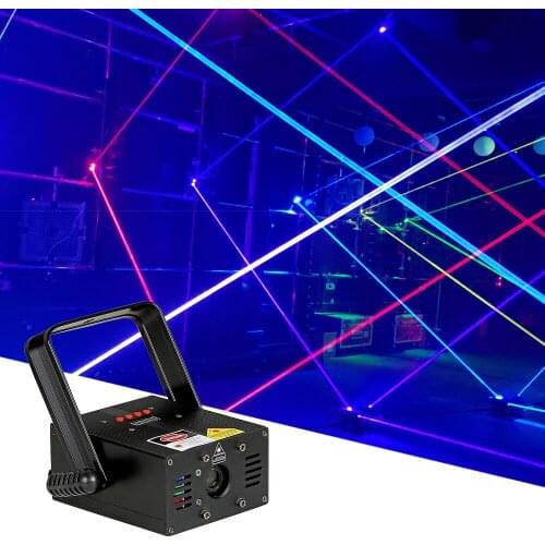 2W RGB Beam Laser Light 7CH Stage DJ Disco Full Color Party Beam Effect Light Wedding Christmas Bar Club Laser Beam Lights