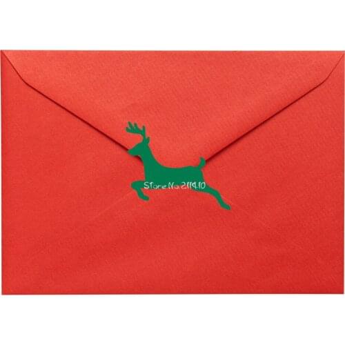 Dumping Christmas Deer Wall Stickers For Envelope Christmas Party Invitation Stickers Window Decor, Giftwrapping,Card Decal A672