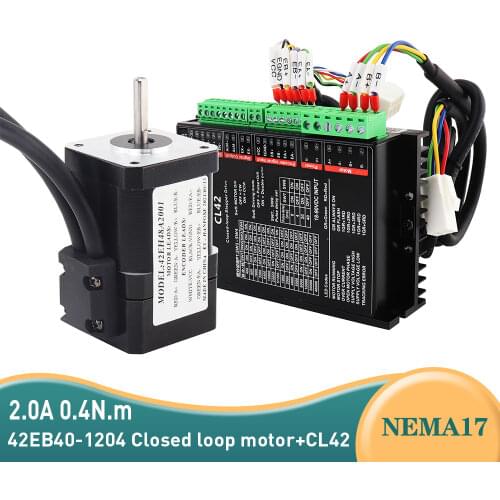 NEMA17 Closed loop Ball screw motor 42EB40-1204-300mm 2A 0.4N.m Step servo motor + CL42 Servo Driver Kit for 3D printer