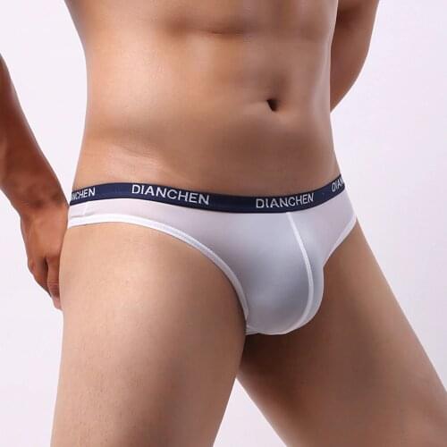Elastic Seamless Briefs Mens Jockstrap Shorts Underwear Ultra-Thin Breathable Briefs Cueca Ice Silk Low Waist Soft Underpants A5
