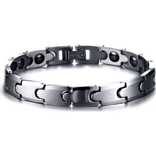 2020 Newest Tungsten Carbide Hematite Bracelets Hematite Health Care Couples Jewelry 18cm / 21cm