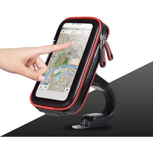 Universal Waterproof Motorcycle Bike Scooter Mobile Phone Holder Bag Phone Support Stand Case for Smartphones