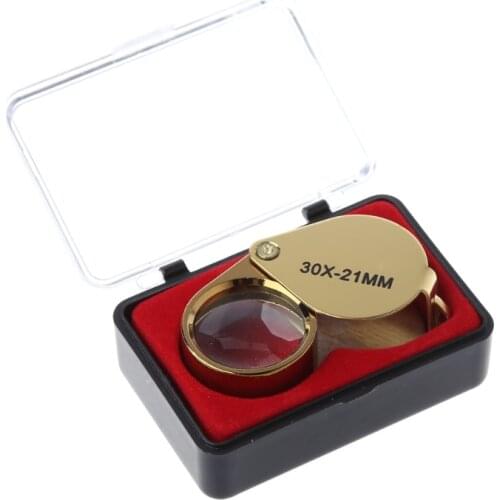 Portable Jewelers Eye Loupe Magnifier Magnifying Glass Jewelry Diamond 30x21mm