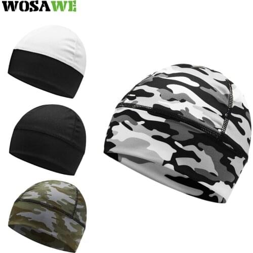 WOSAWE Skull Cap Hat Cycling Running Beanie Football Summer Quick Dry Breathable UPF Protection Headwear Helmets Liner
