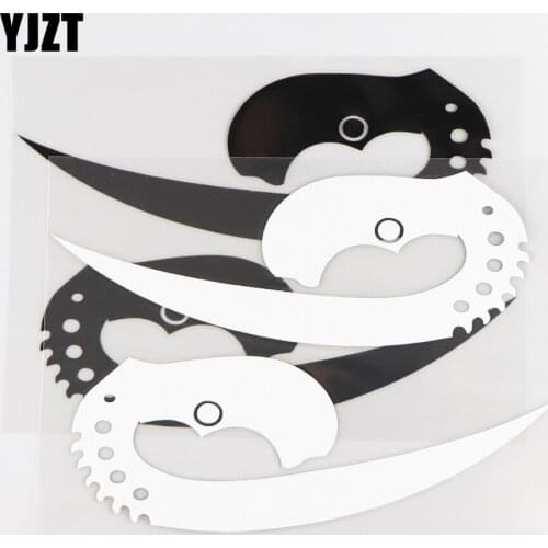 YJZT 16.3CM×13.4CM Cool Weapon Ring Scimitar Exquisite Car Stickers Creative Personalized Vinyl Decals 1C-0113