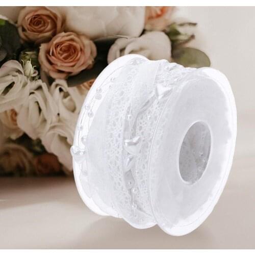 1 Roll White Lace Decorative Ribbon Plastic Stylish Wedding Gift Wrapping Ribbon Scrap Booking Home Decorations 2021 New