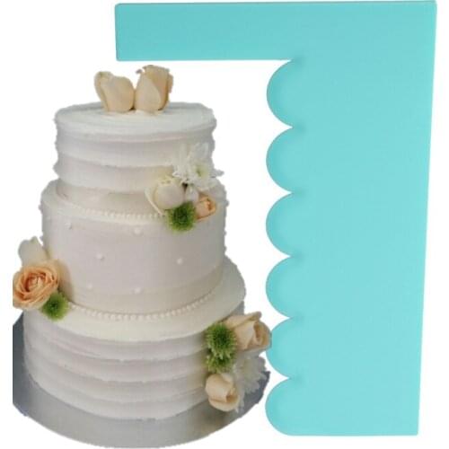 1PC Cake Scraper Fondant Mousse Cream Spatula Edge Smoother Kitchen Cake Pastry Mold Baking Decorating Tools K167