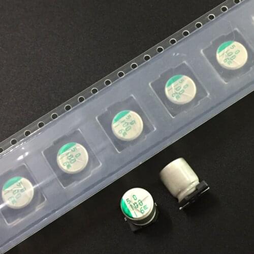 10pcs/100pcs 100uF 16V SANYO AX series 8x10mm Low Impedance 16V100uF SMD Aluminum Electrolytic Capacitor