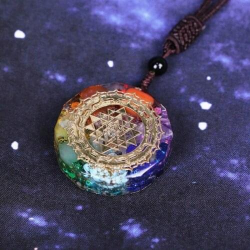 Twelve Side Geometry Pendant Necklace Agate Cube Energy Health Pendant 7 Chakra Healing Protection Crystal Women Men Choker