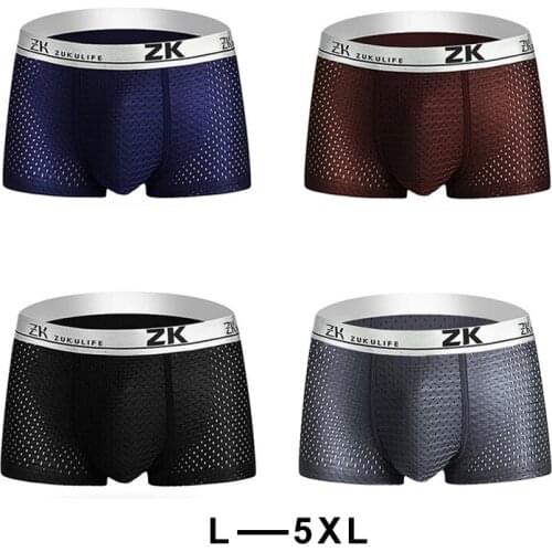 4 Pcs/Lot Mens Underwear Mesh, Breathable, Comfortable, High-End Sexy