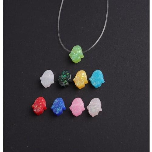 9 Styles Transparent Fish Line Hand of Fatima &Pendant For Women Hamsa Opal Choker Necklace Women Collier Femme Jewelry