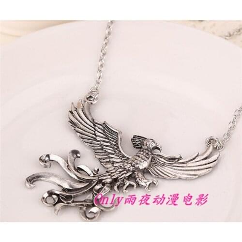 Free Shipping 20pcs/lot HP Horcrux Locket NECKLACE The Phoenix Pendant Vintage Persoanlity Jewelry Wholesale