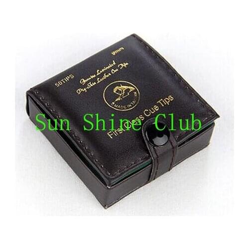 Freeshipping 25pcs/lot Original Taiwan 9mm First Class Snooker cue tips M/H High quality leather tips Billiards supplies