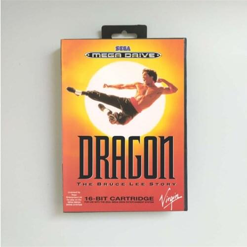 Dragon The Bruce Lee Story - EUR Cover With Retail Box 16 Bit MD Game Card for Sega Megadrive Genesis Video Game Console