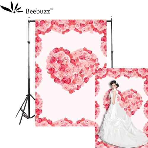 Flower heart pattern background photography studio photophone Valentine couple photo shoot