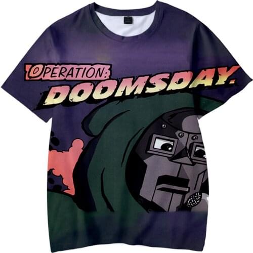 2 to 14 years old Childrens T-shirts MF DOOM Tshirt Mens Tshirt Summer Short Sleeve Streetwear Rapper RIP 3D Printing Tops
