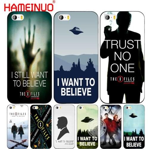 HAMEINUO The X Files I want to believe cell phone Cover case for iphone 6 4 4s 5 5s SE 5c 6 6s 7 8 plus case for iphone 7 X