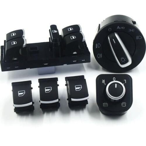 Chrome headlamp window Switch VW Passat B6 Tiguan Jetta Golf MK5 MK6 CC 5ND941431B / 5ND959857 / 5ND959855 / 5ND959565A 6set