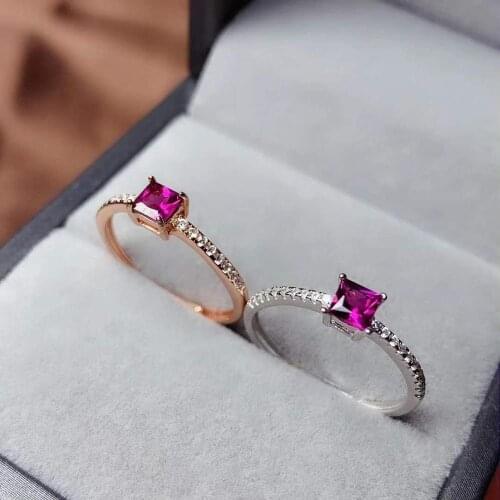 Natural And Real Garnet Ring 925 Jewelry with Stones for Womens Fine Jewelry, Christmas Gift