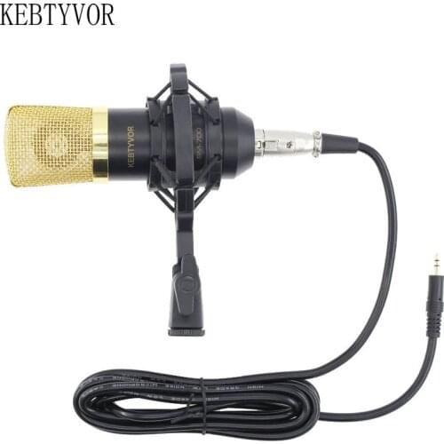 BM700 Computer Microphone Wired Condenser Sound Karaoke Microphone With Shock Mount For Recording Braodcasting BM-700 Mic PK 800