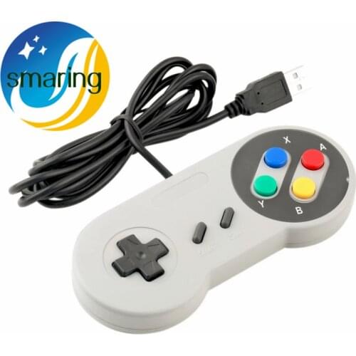 Hot selling ! 2pcs Retro USB Controller Retro Super for Nintendo SNES USB Controller for PC for MAC Controllers SEALED