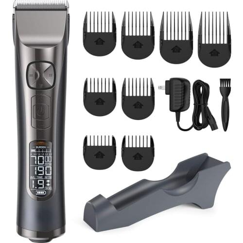 Hair Clippers for Men Professional Hair Cutting with 250 Minutes Runtime &LCD Display, Cordless Quiet Hair Trimmers for Barbers