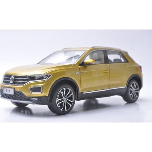 1:18 Diecast Model for Volkswagen VW T-ROC 2018 Gold SUV Alloy Toy Car Miniature Collection Gift TROC T Roc