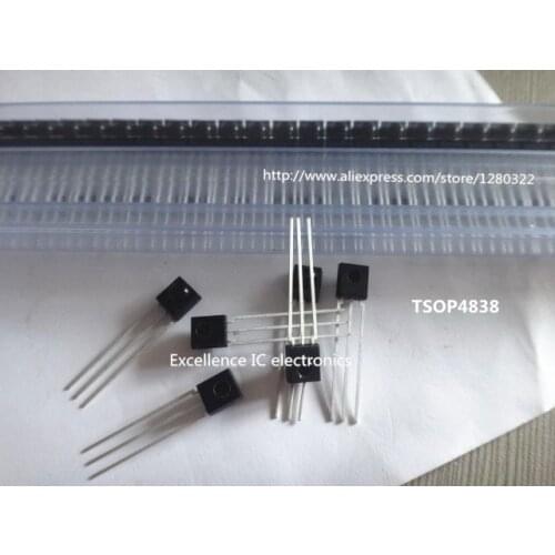 50PCS IC TSOP4838 DIP-3 Receiver Module 38 kHz NEW