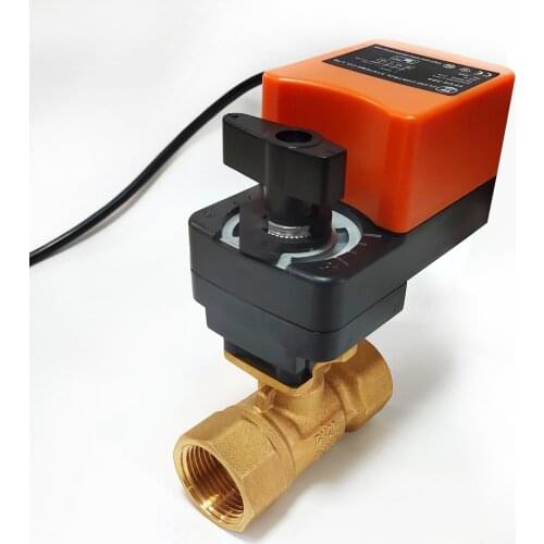 1/2'' Modulating valve with 6Nm Actuator 4-20mA/0-10V brass 1/2'' Electric Proportion Motorized valve for flow regulating
