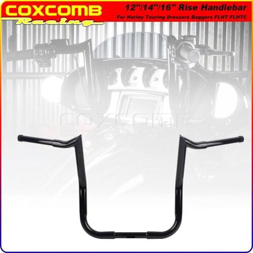 Motorcycle APE Hanger Batwing Handlebar 12" 14" 16" Rise Fat Bar 32mm Drag Bars for Harley Touring Sportster Dyna Cafe Racer