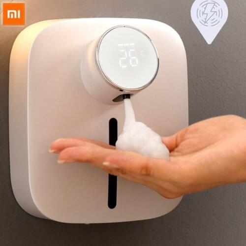 Xiaomi Automatic Soap Dispenser Wall-mounted Rechargeable Temperature Display Automatic Liquid Dispensers Hand Sanitizer Machine
