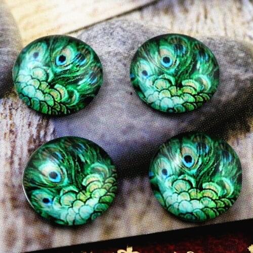 New Fashion 20pcs 12mm Handmade Photo Glass Cabochons E4-93