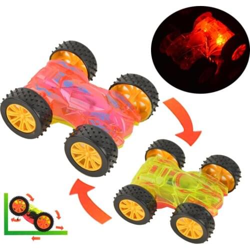 New Pull Back Inertial car toys flashing Double sided car Electric vehicles kids toys Car model juguetes Toys for children