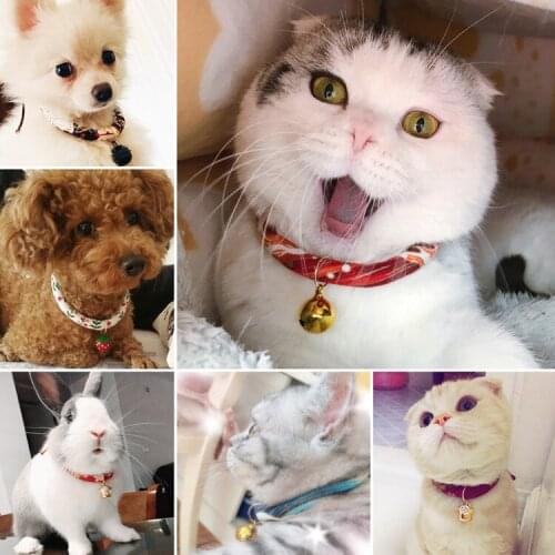 Pet and wind collar dog bell Necklace cartoon bell jewelry cotton handmade cat collar pet decoration toy cat jewelry