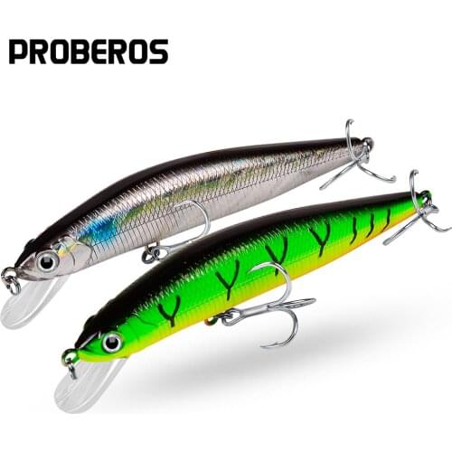PROBEROS Fishing Lure Minnow Plastic Hard Lures 14.5cm/24.83g with 3x 2# Hook Bass Baits Fishing Tackle