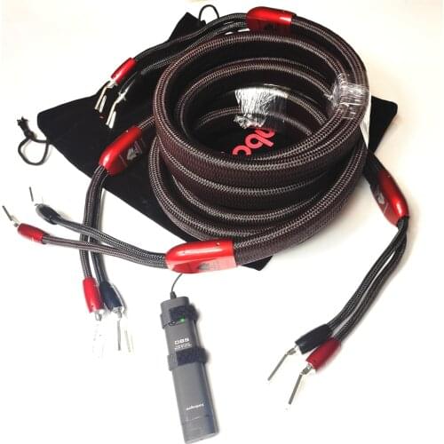 Redwood Hifi Adio Speaker Cable Pair 2.5M Silver Spade Plugs 72V DBS Cable - Have Bi Wire Version