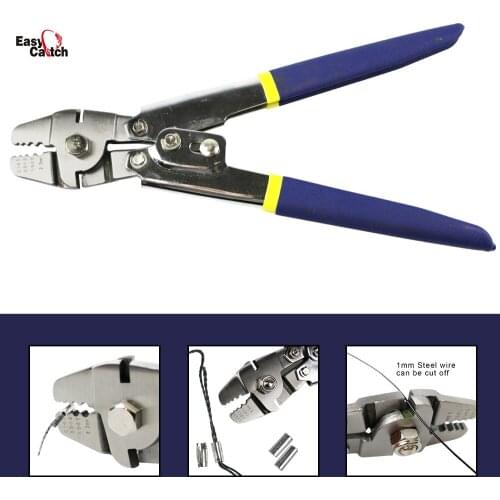Fishing Plier Steel Carp Fishing Accessories Multifunction Fish Line Cutter Scissors Crimping Terminal Tool Fishing Tackle